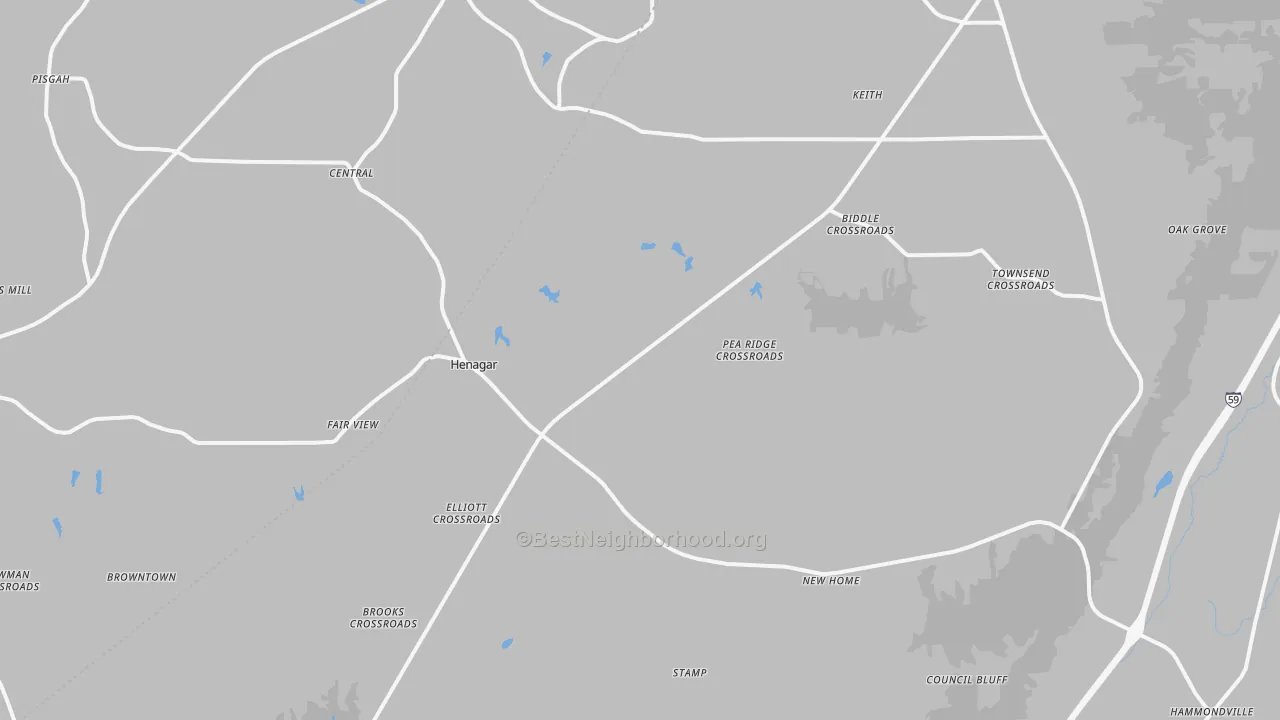 Transit Grade map of Henagar, AL