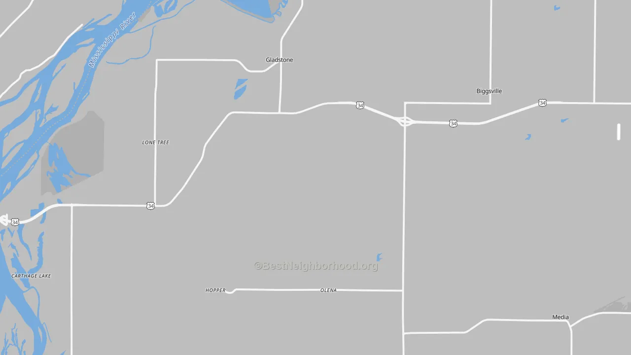 Transit Grade map of Henderson County, IL