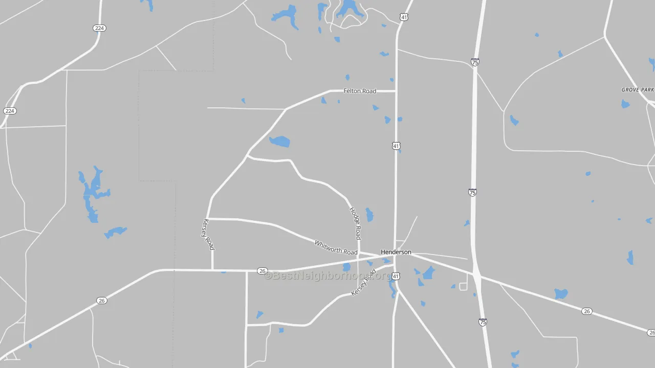 Transit Grade map of Henderson, GA