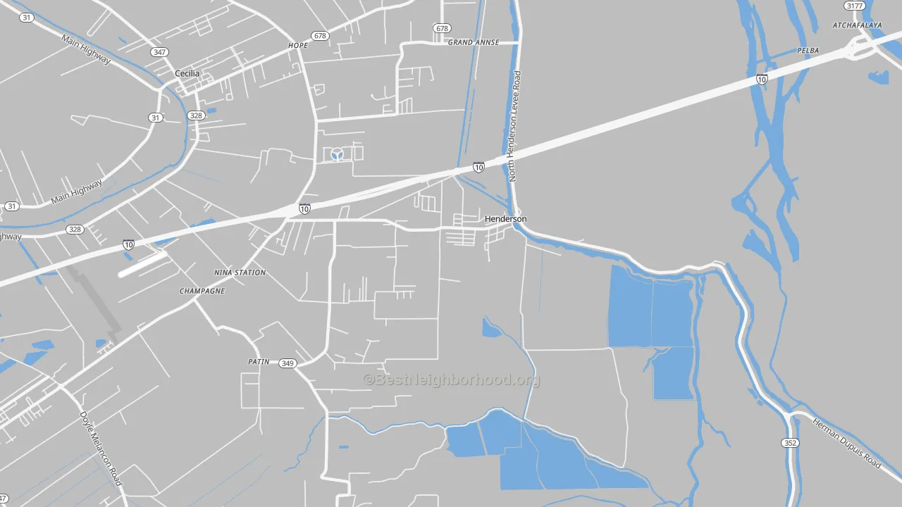 Transit Grade map of Henderson, LA