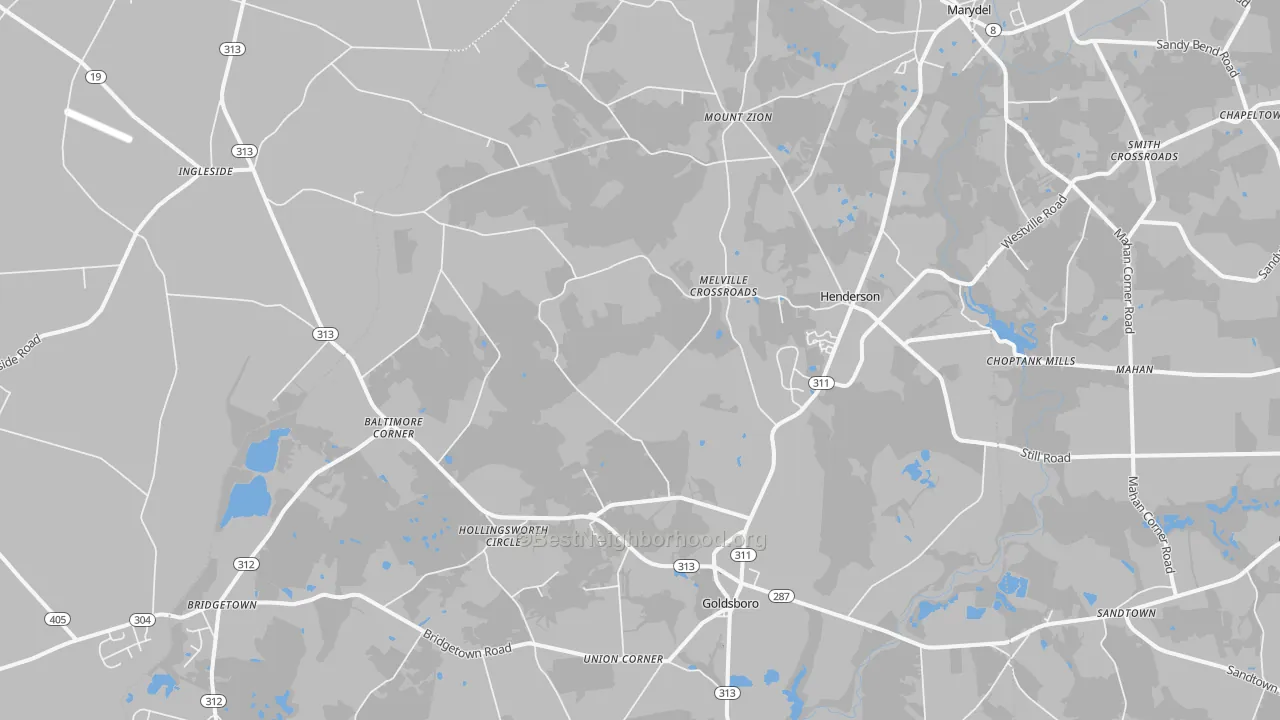 Transit Grade map of Henderson, MD