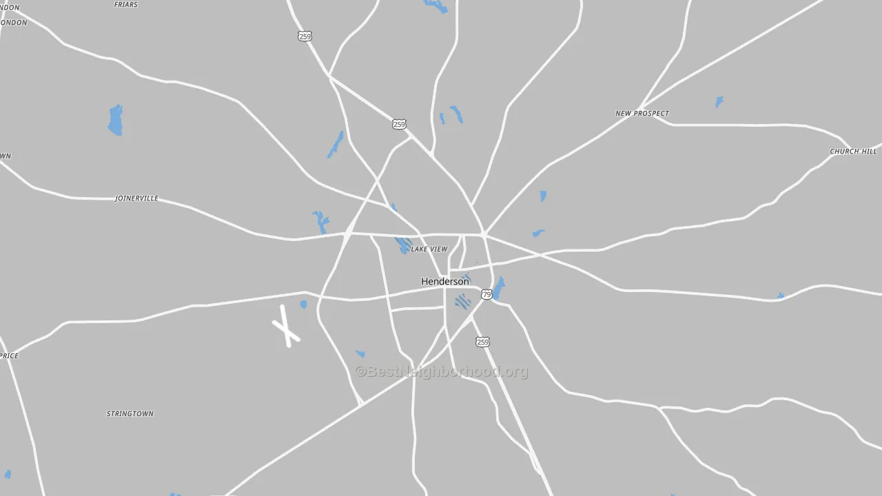 Transit Grade map of Henderson, TX