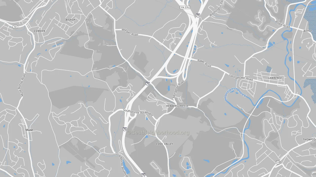 Transit Grade map of Hendersonville, PA