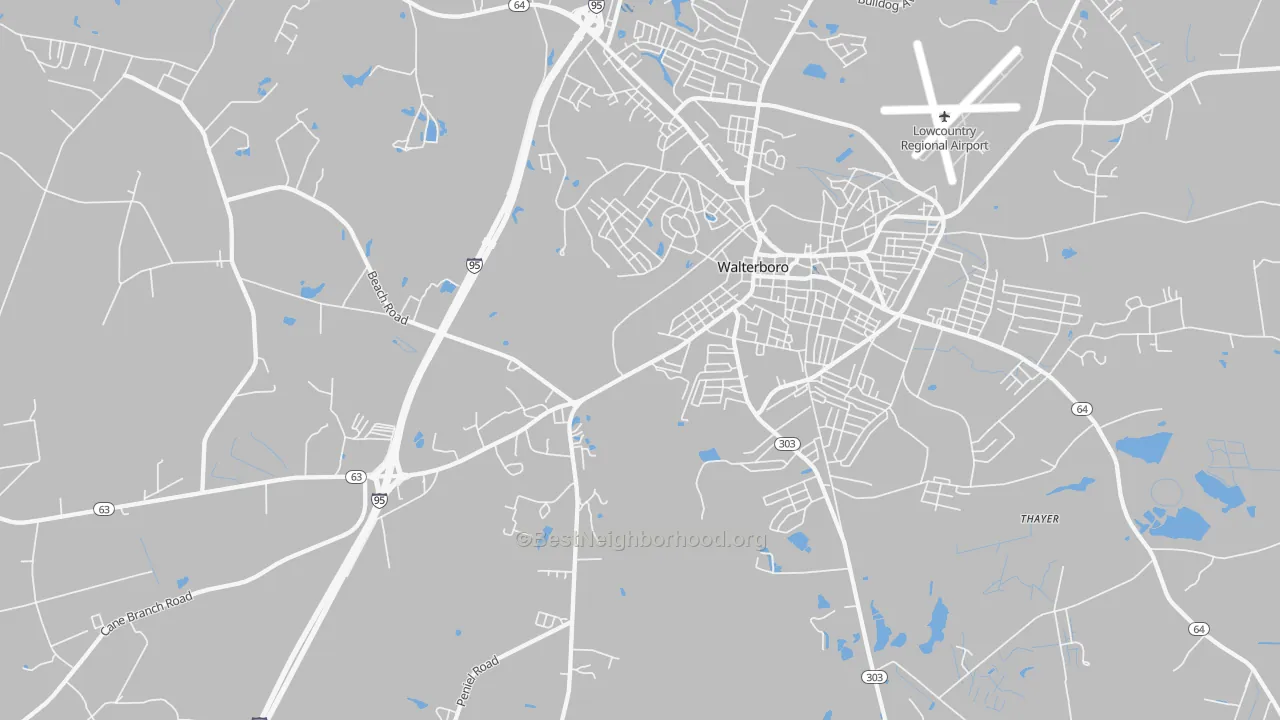 Transit Grade map of Hendersonville, SC