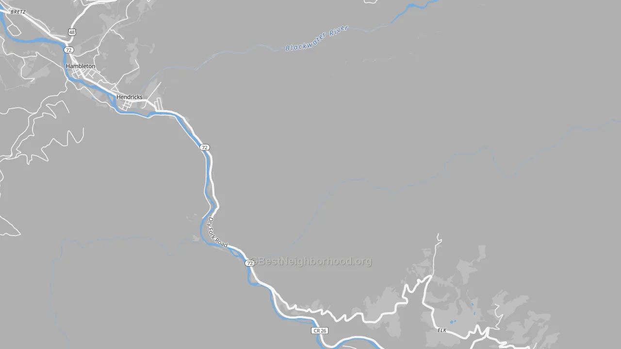 Transit Grade map of Hendricks, WV