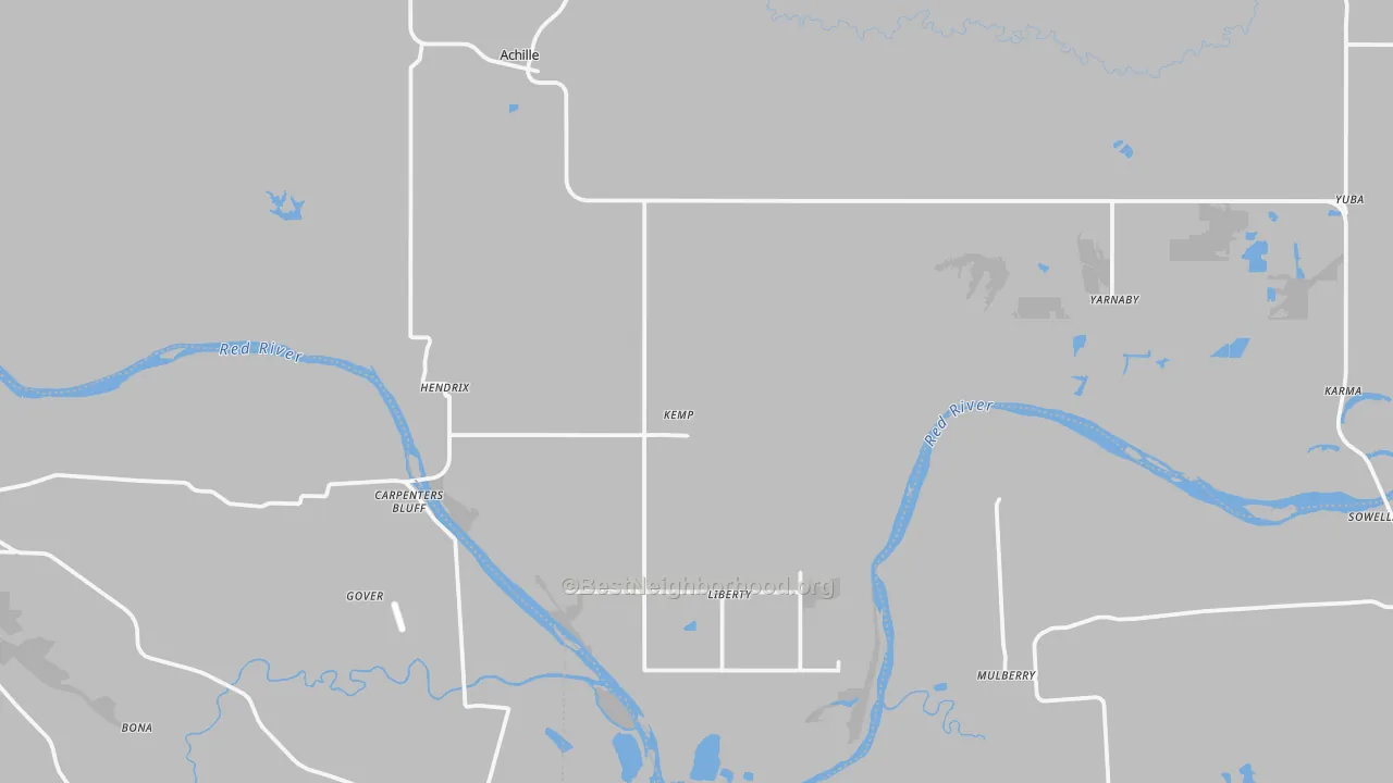 Transit Grade map of Hendrix, OK