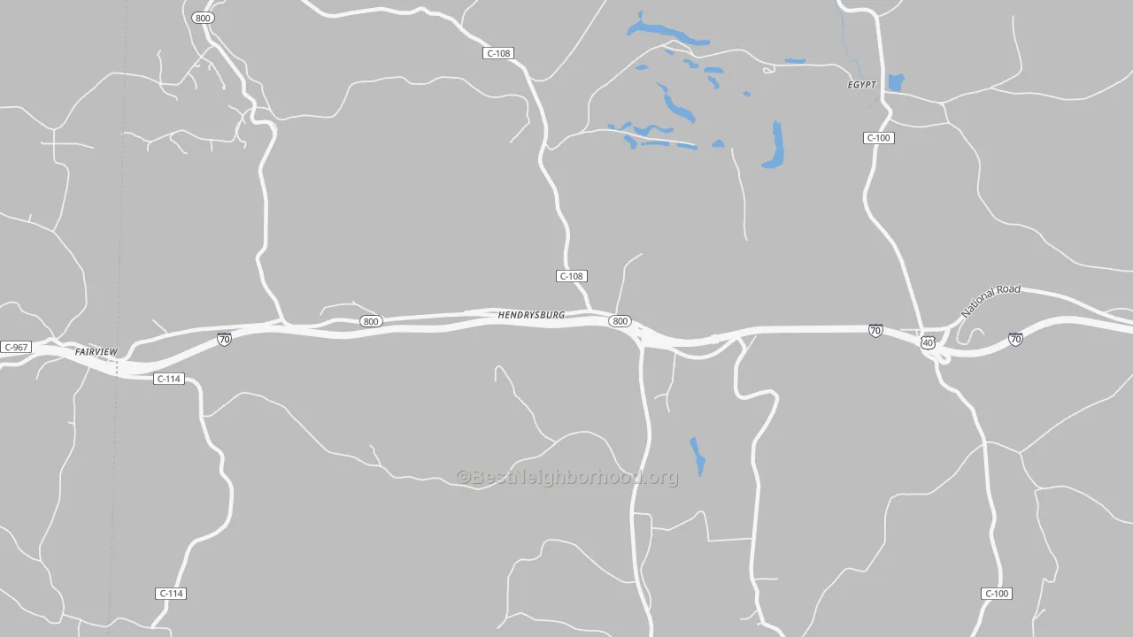 Transit Grade map of Hendrysburg, OH
