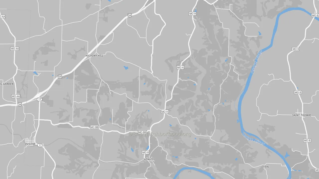 Transit Grade map of Henley, MO