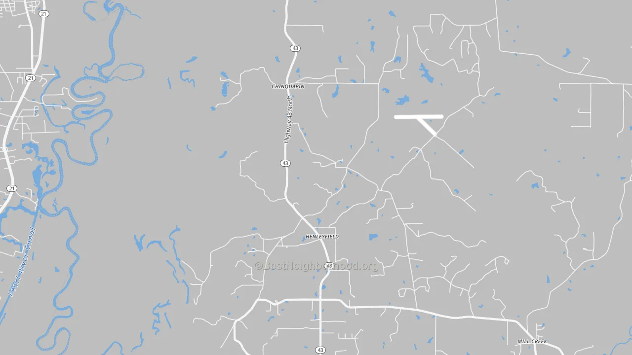 Transit Grade map of Henleyfield, MS