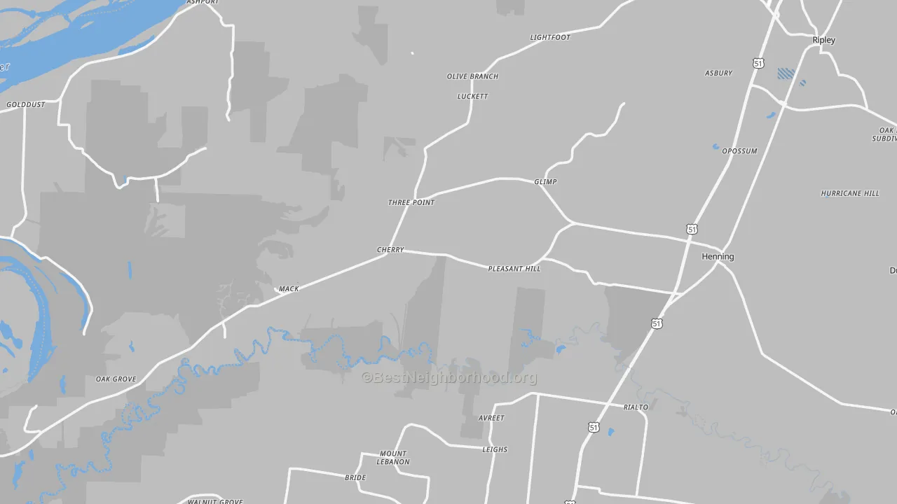 Transit Grade map of Henning, TN