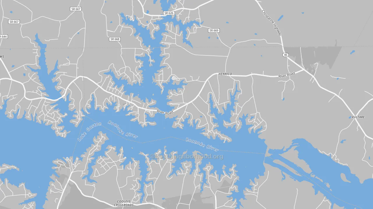 Transit Grade map of Henrico, NC
