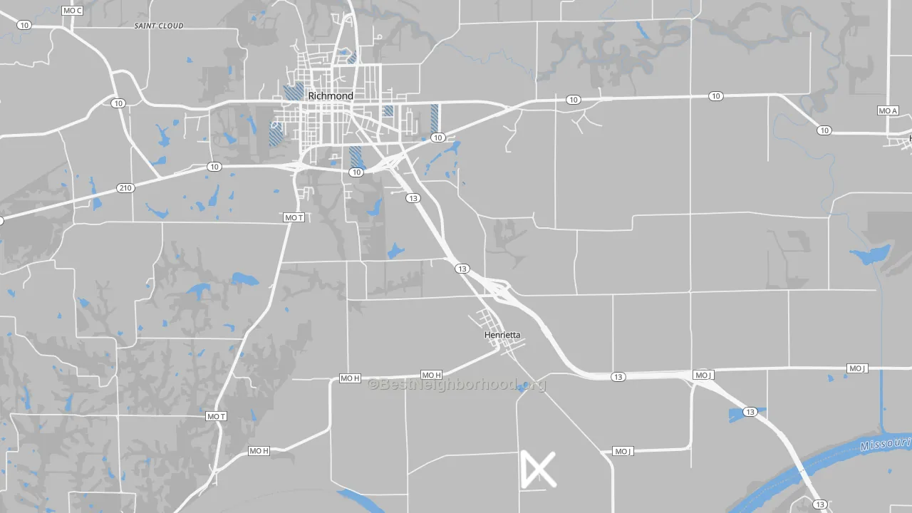Transit Grade map of Henrietta, MO