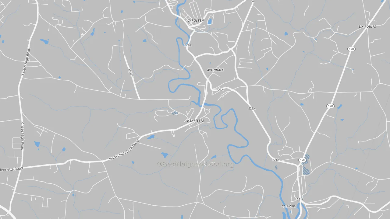 Transit Grade map of Henrietta, NC
