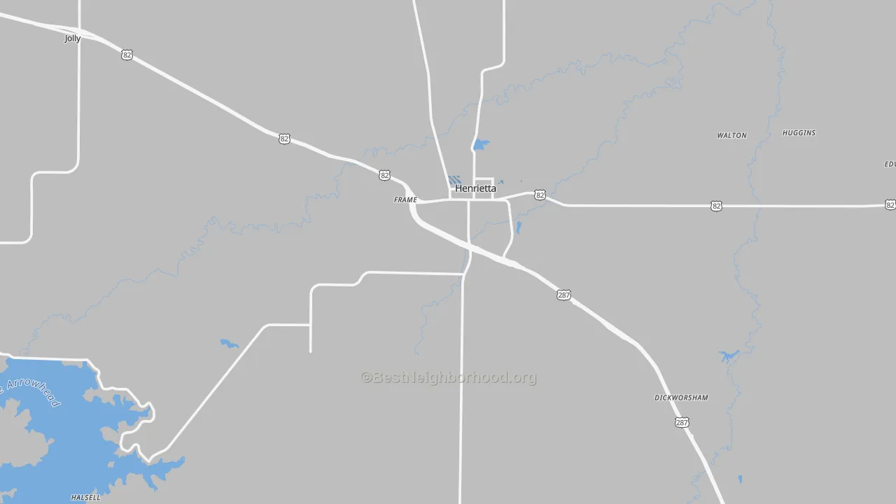 Transit Grade map of Henrietta, TX
