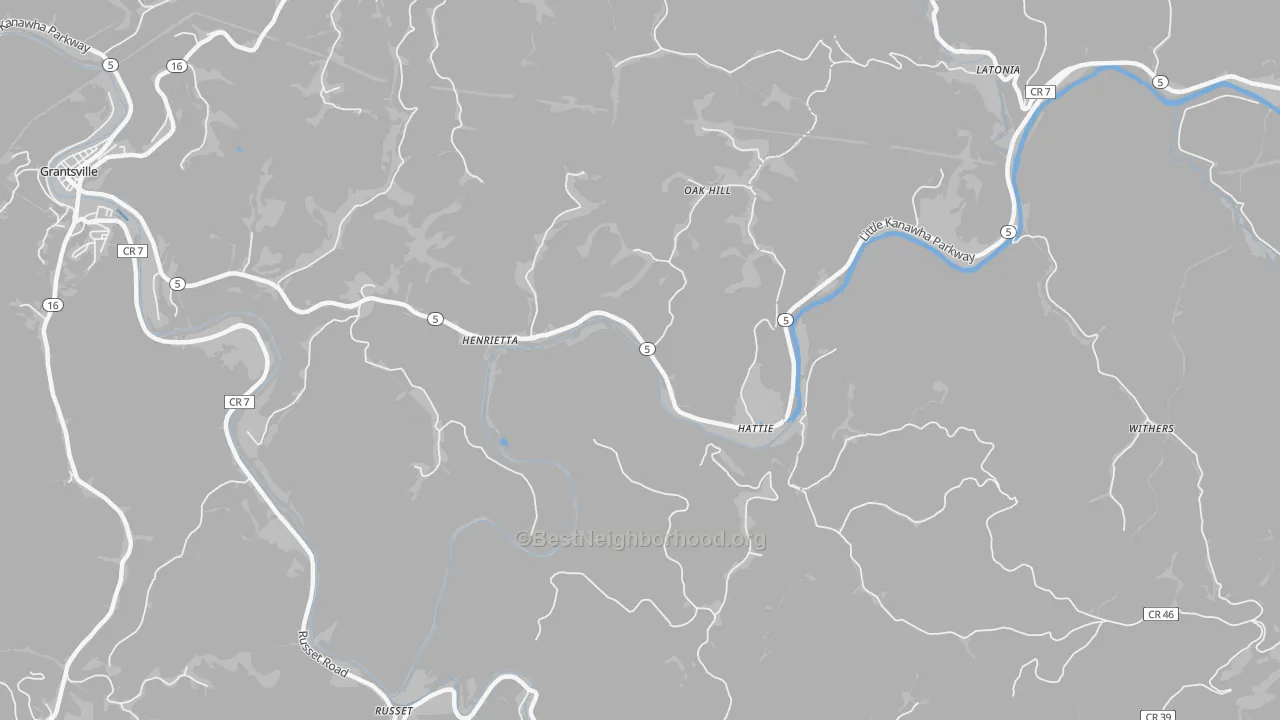 Transit Grade map of Henrietta, WV