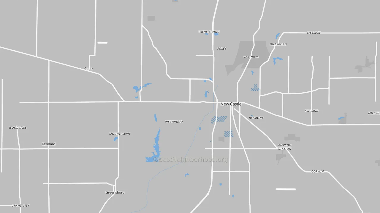 Transit Grade map of Henry County, IN