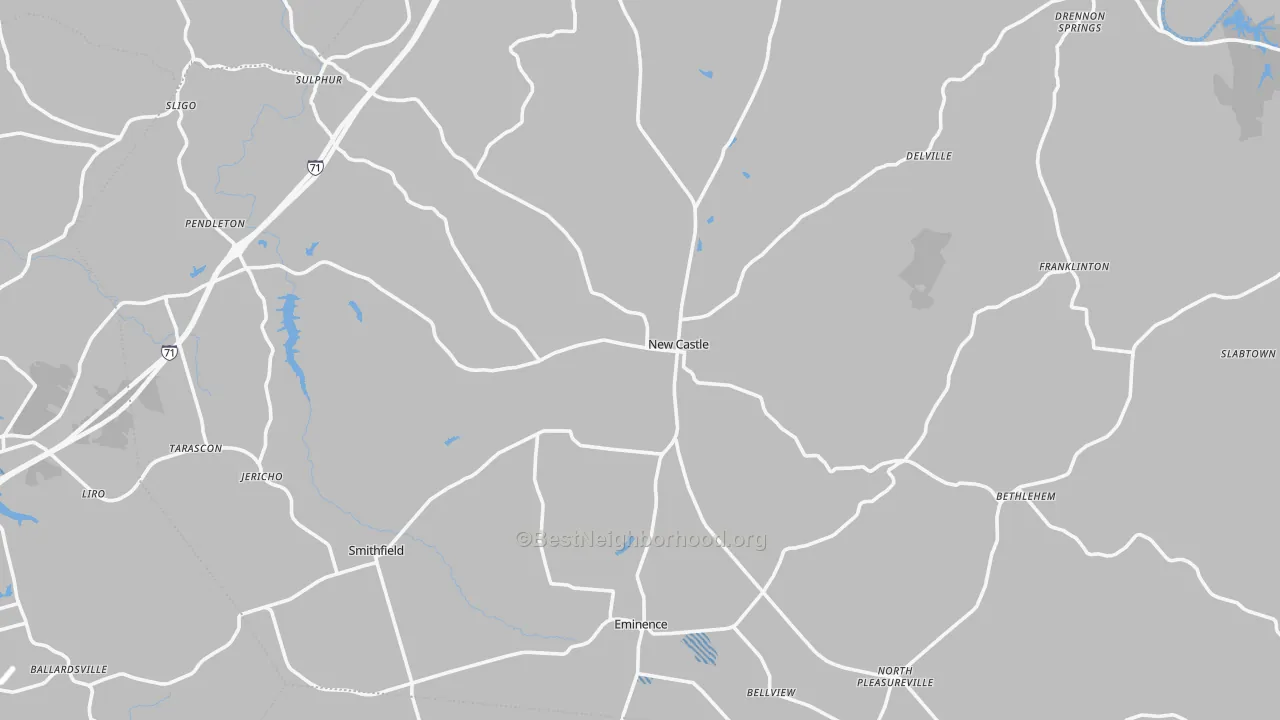 Transit Grade map of Henry County, KY
