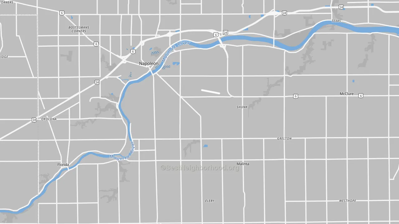 Transit Grade map of Henry County, OH