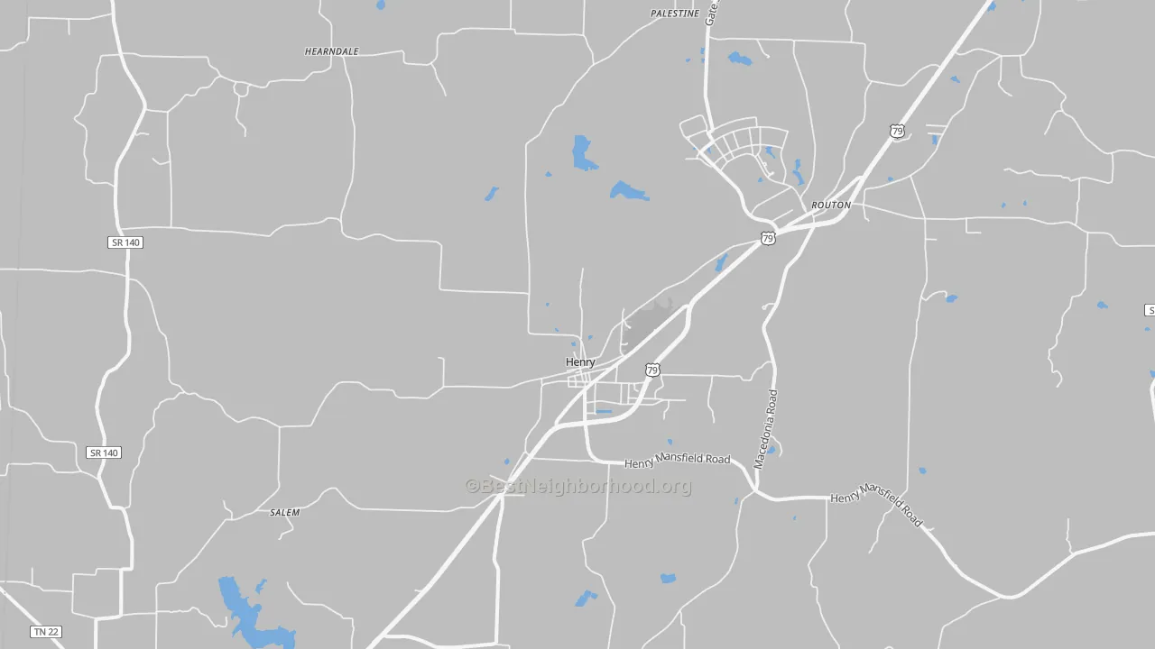 Transit Grade map of Henry, TN