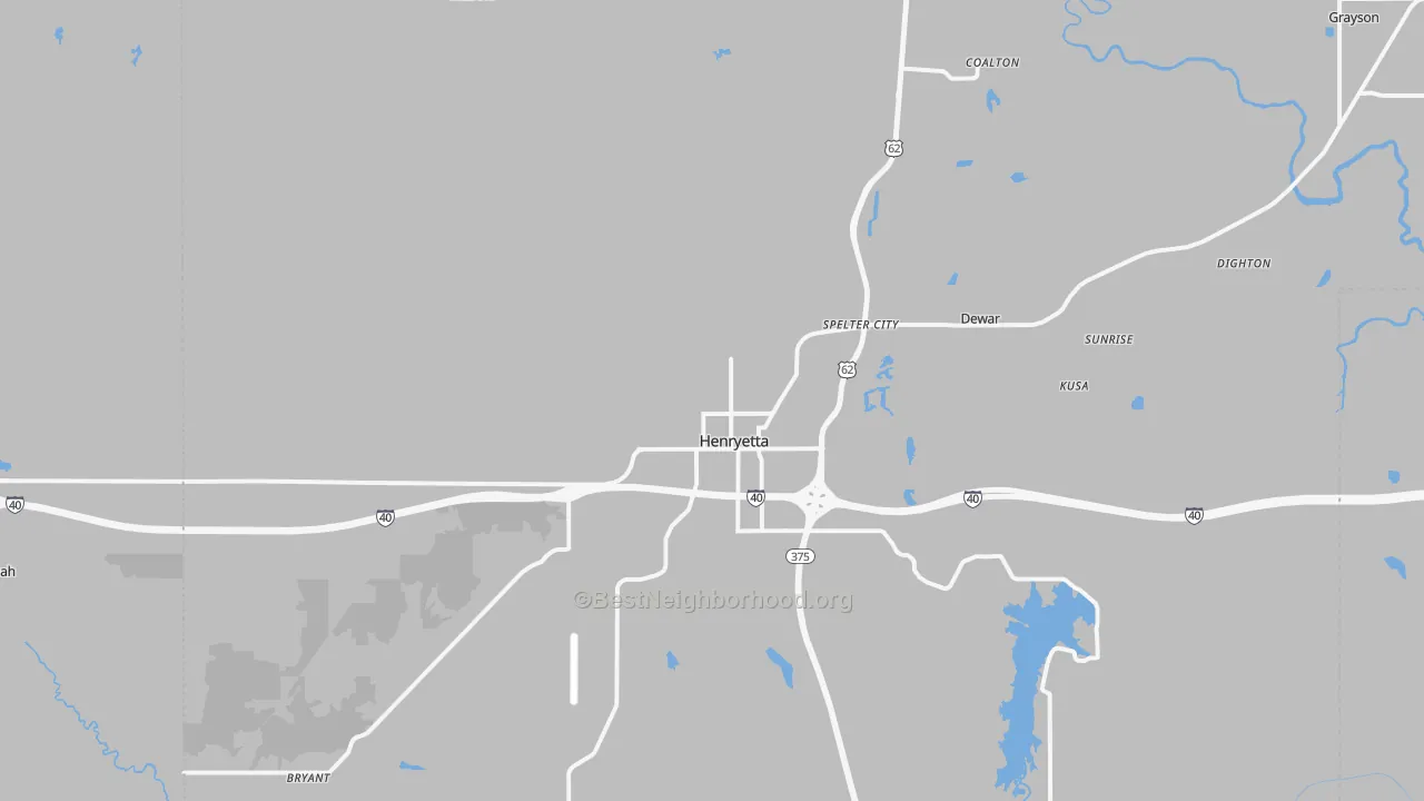 Transit Grade map of Henryetta, OK