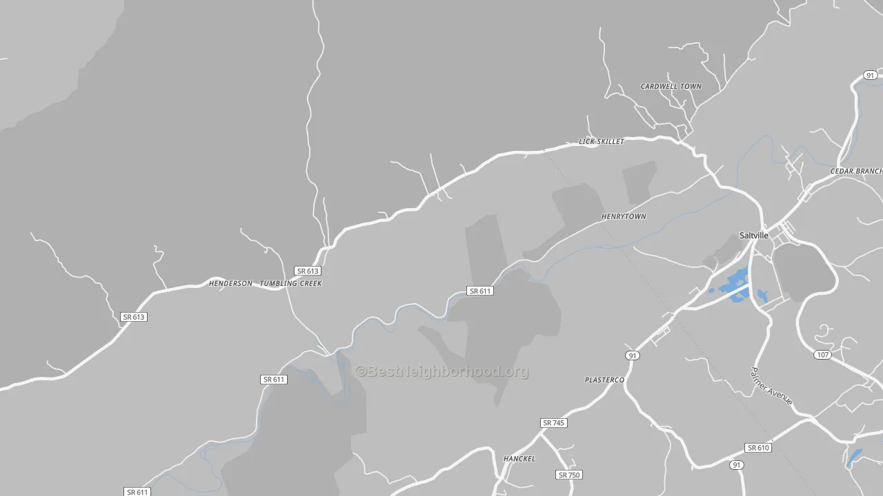 Transit Grade map of Henrytown, VA