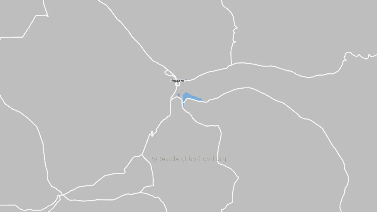 Transit Grade map of Heppner, OR