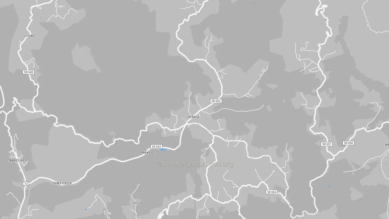 Transit Grade map of Herald, VA
