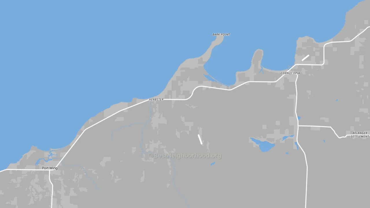 Transit Grade map of Herbster, WI