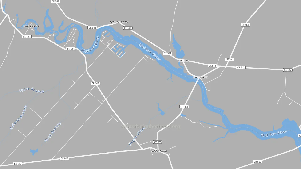 Transit Grade map of Herman, NJ