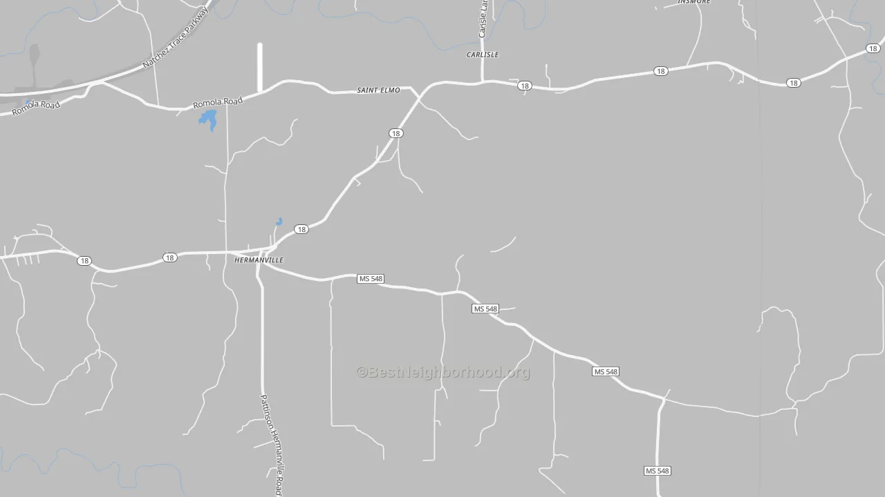 Transit Grade map of Hermanville, MS