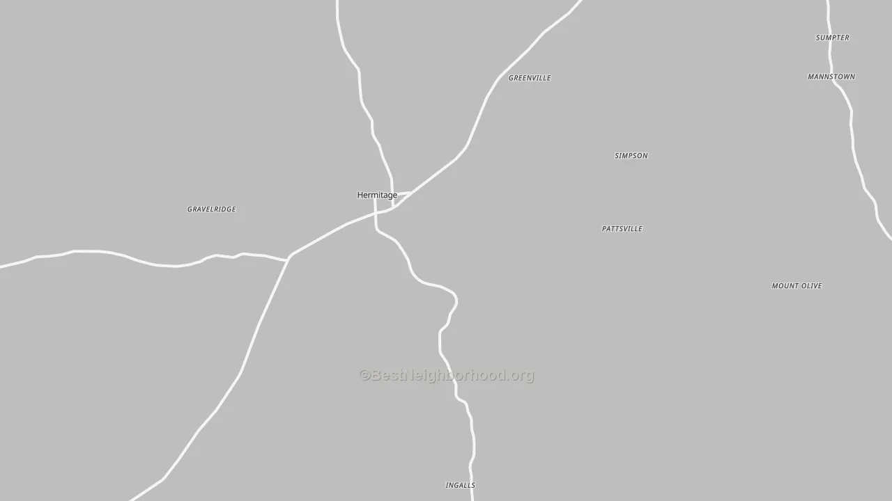 Transit Grade map of Hermitage, AR