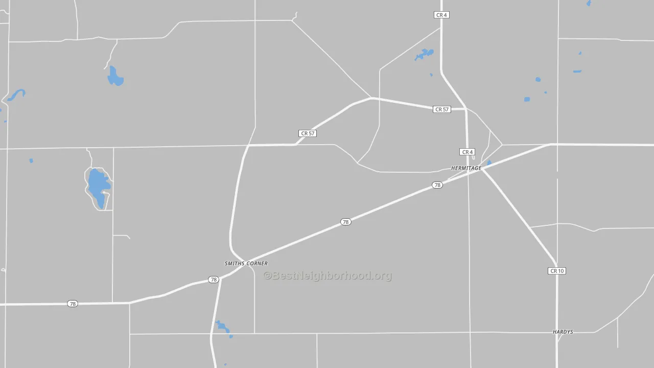 Transit Grade map of Hermitage, NY
