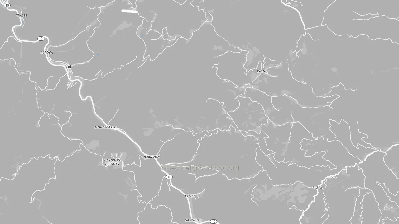 Transit Grade map of Herndon, WV