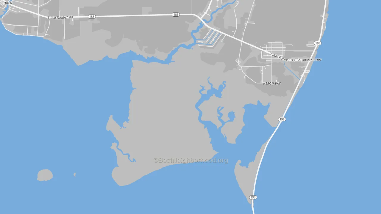 Transit Grade map of Heron Bay, AL