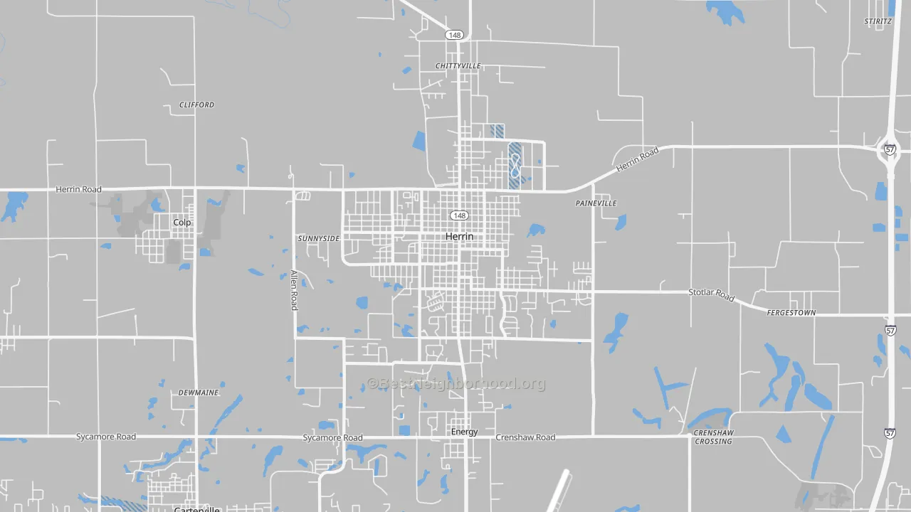 Transit Grade map of Herrin, IL