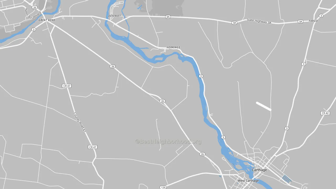 Transit Grade map of Herrings, NY
