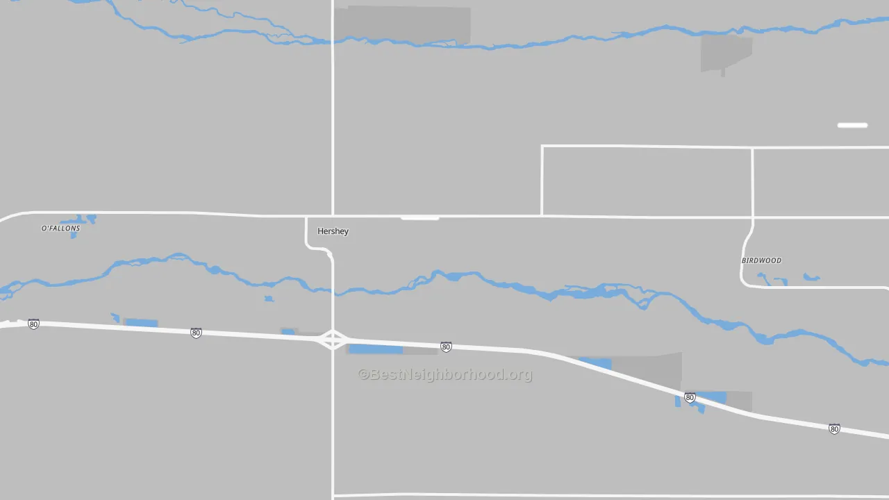 Transit Grade map of Hershey, NE