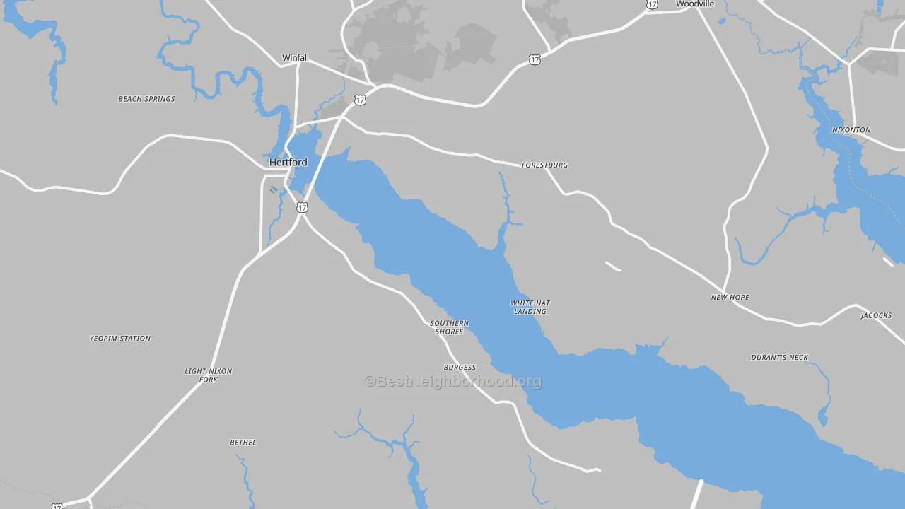 Transit Grade map of Hertford, NC
