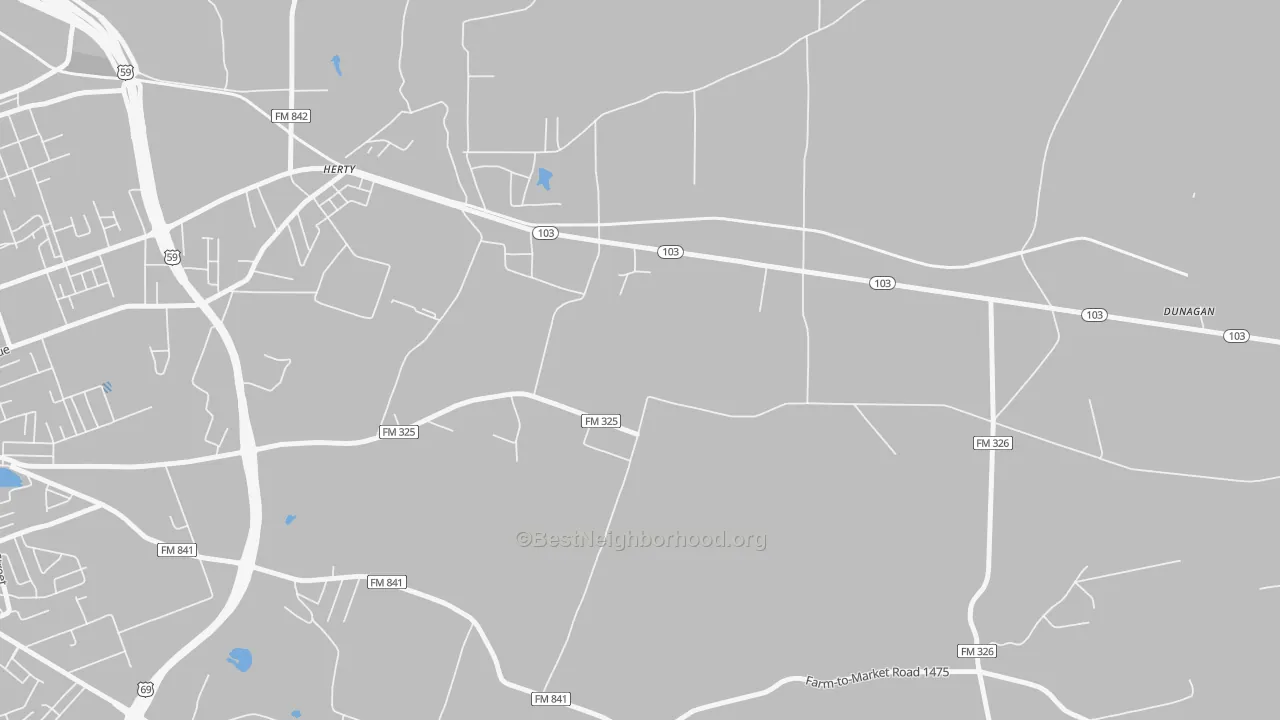 Transit Grade map of Herty, TX