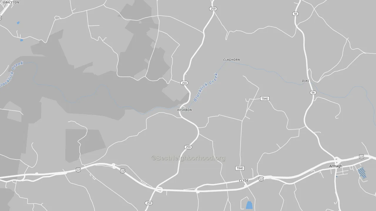 Transit Grade map of Heshbon, PA
