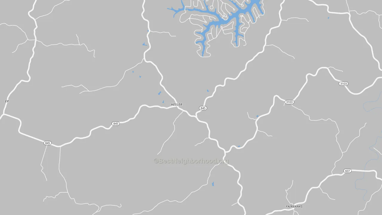 Transit Grade map of Hesler, KY