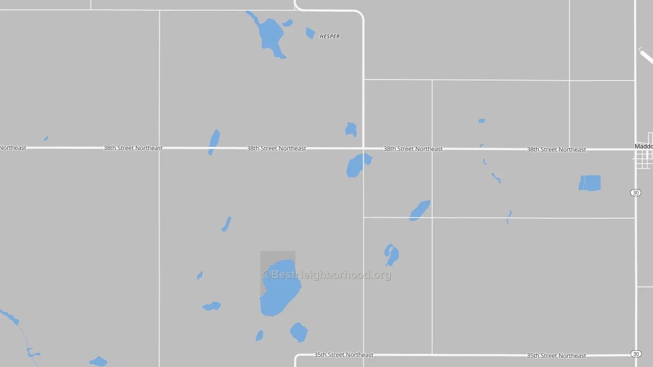 Transit Grade map of Hesper, ND