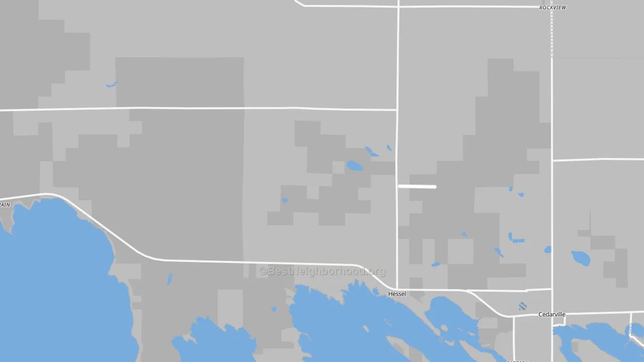 Transit Grade map of Hessel, MI
