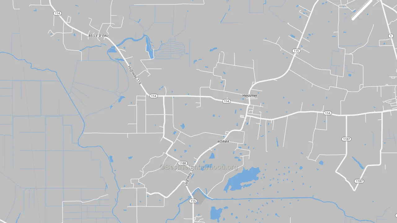Transit Grade map of Hessmer, LA