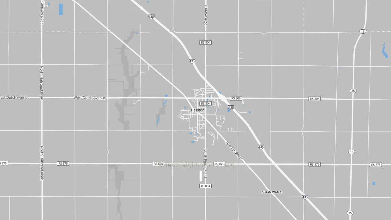 Transit Grade map of Hesston, KS