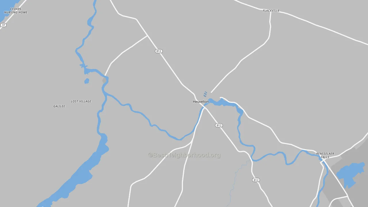 Transit Grade map of Heuvelton, NY