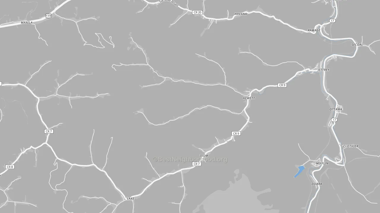 Transit Grade map of Hewett, WV