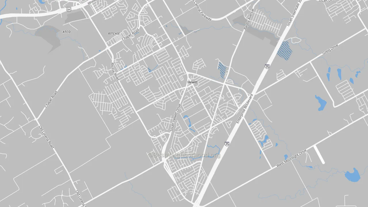 Transit Grade map of Hewitt, TX