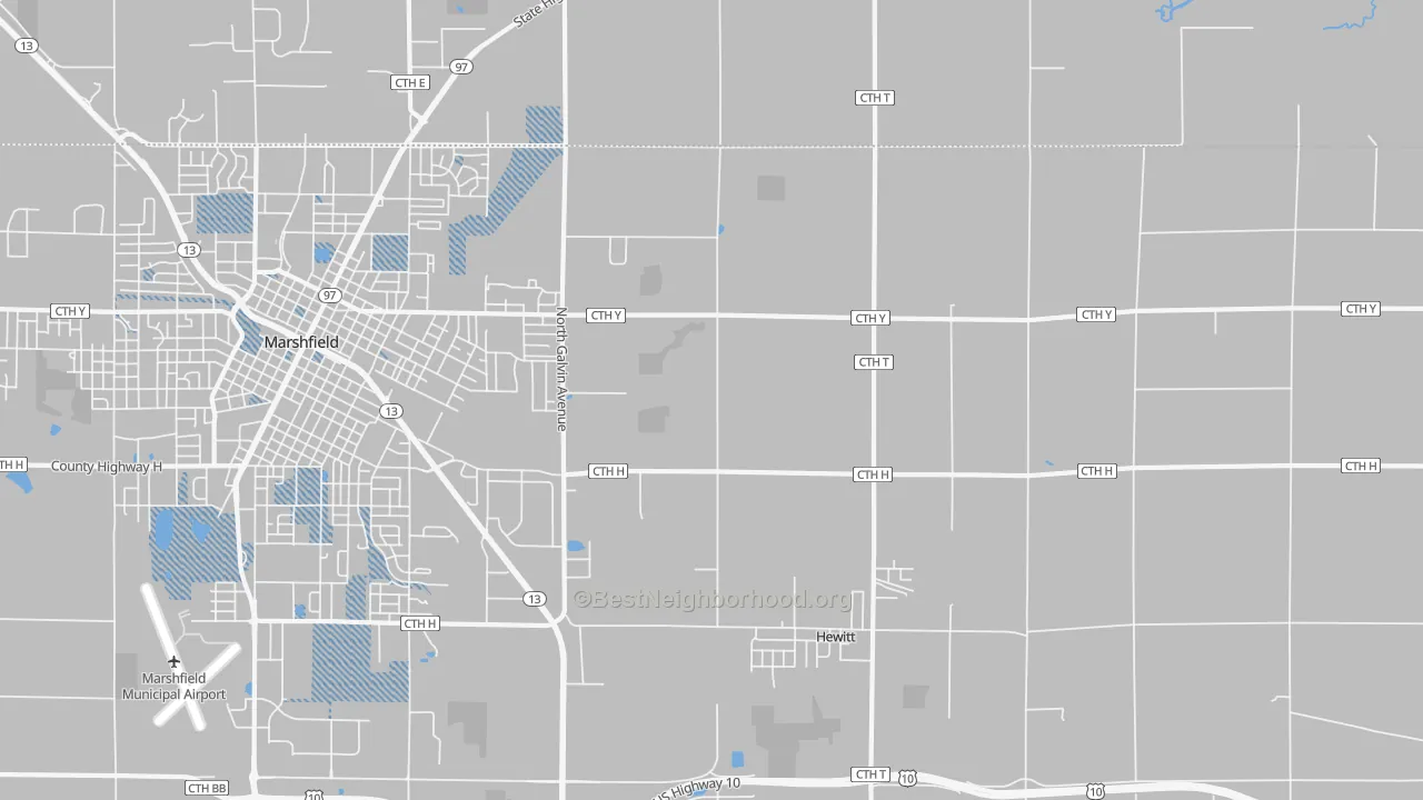 Transit Grade map of Hewitt, WI