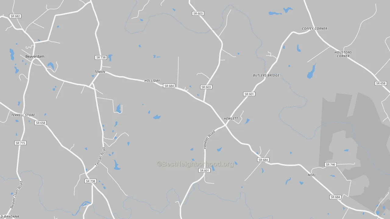 Transit Grade map of Hewlett, VA